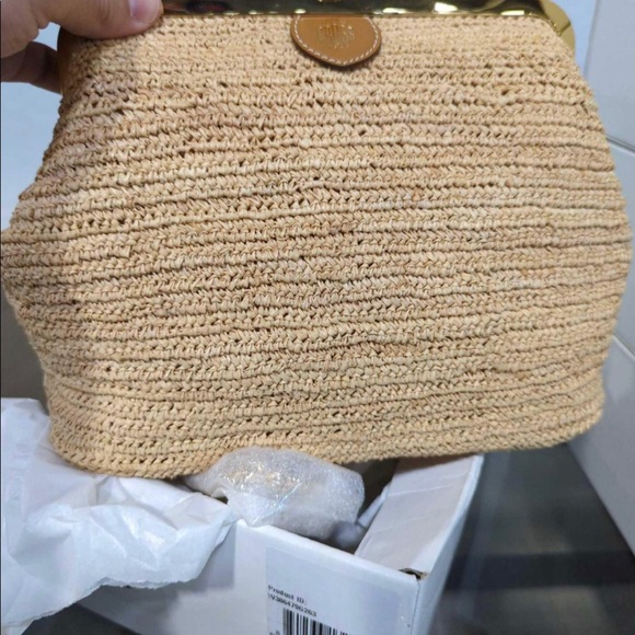 MUST SELL - NIB/NWT! Mark Cross Susanna Raffia Shoulder Bag - MSRP $2200 - Picture 2 of 13